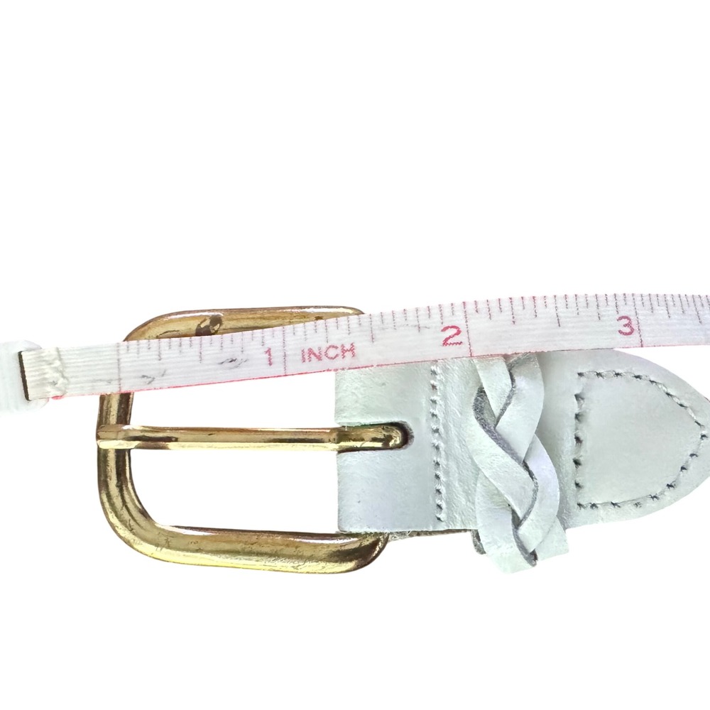 Argentina Capezio Braided Belt Colorful Woven Leather Belt‎ Gold tone Buckle ML - Picture 3 of 12
